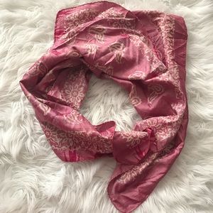 Pink oriental style scarf